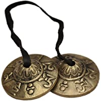 Dharma Store - Platillos tibetanos Tingsha (pequeños)- Om Mani Padme Hum
